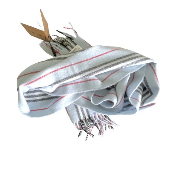 Burberry Small Icon Pale Blue Strip[ed Scarf Cashmere & Wool Silk, 168cm X 30cm - Picture 5 of 9